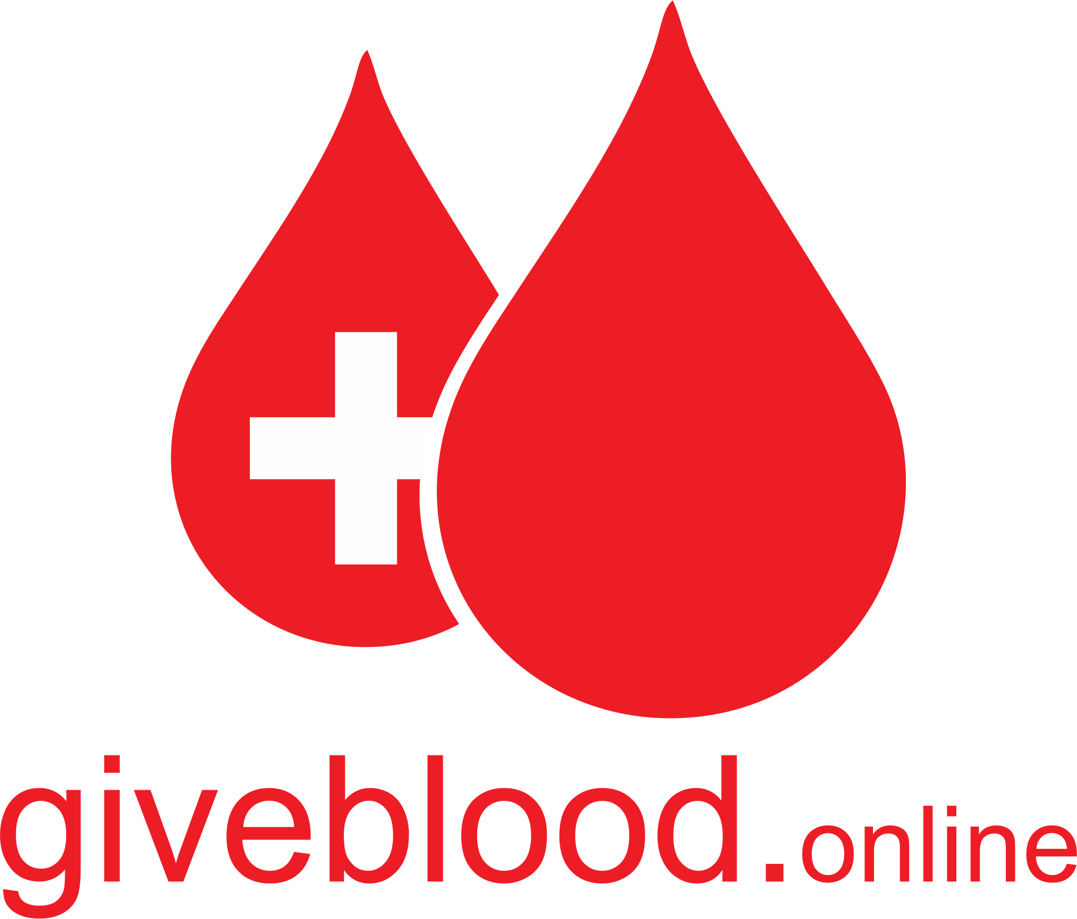A Red Blood Drops With A White Cross And A Black Background