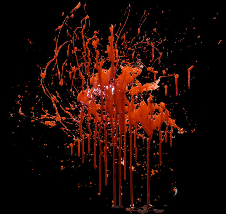 Blood Dripping And Scattered Around