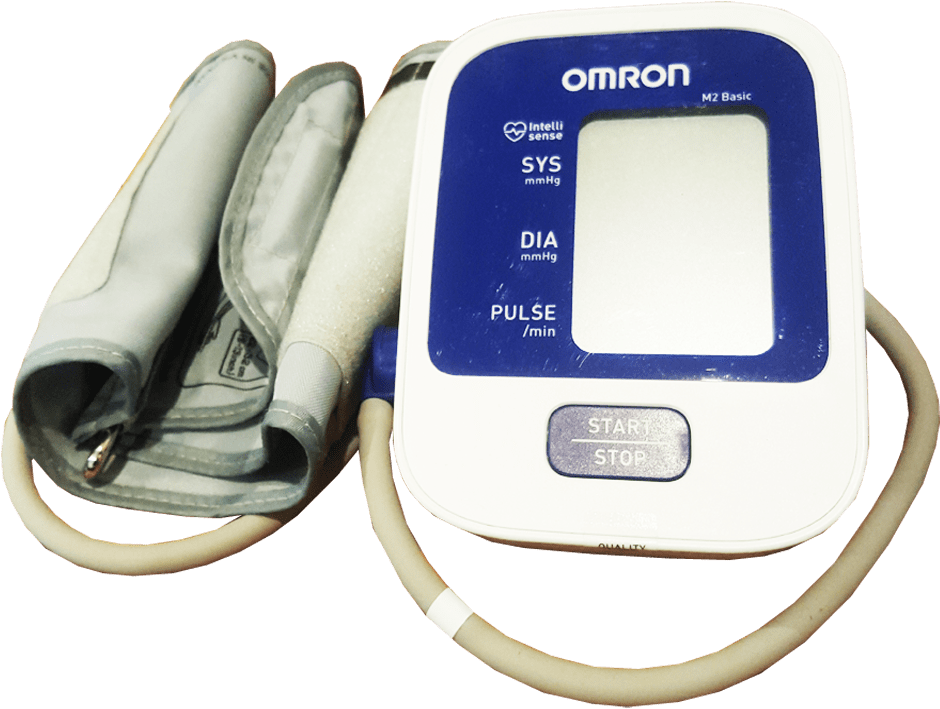 A Blood Pressure Monitor And A Pair Of Blood Pressure Cuff