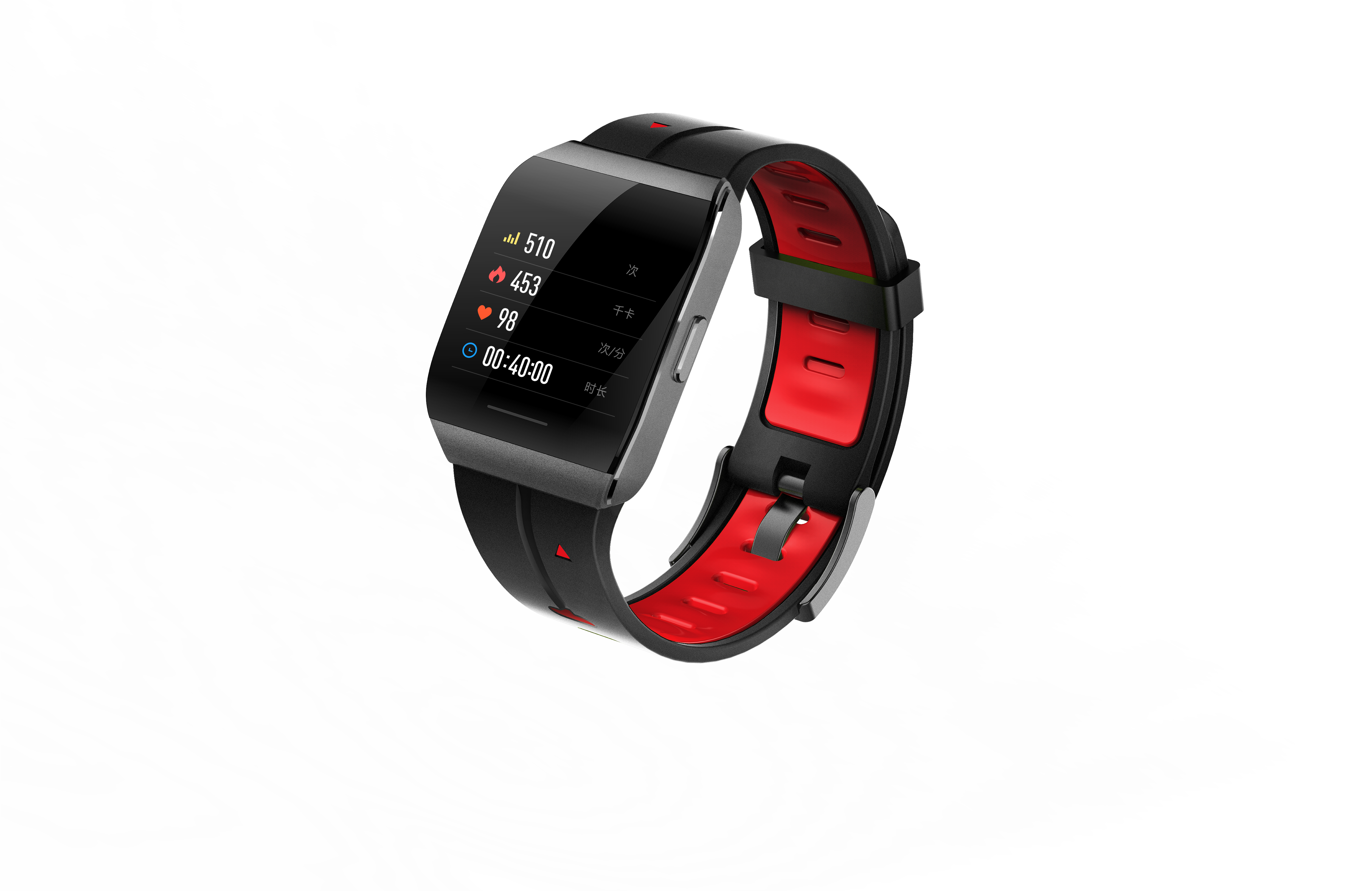 A Black And Red Smart Watch
