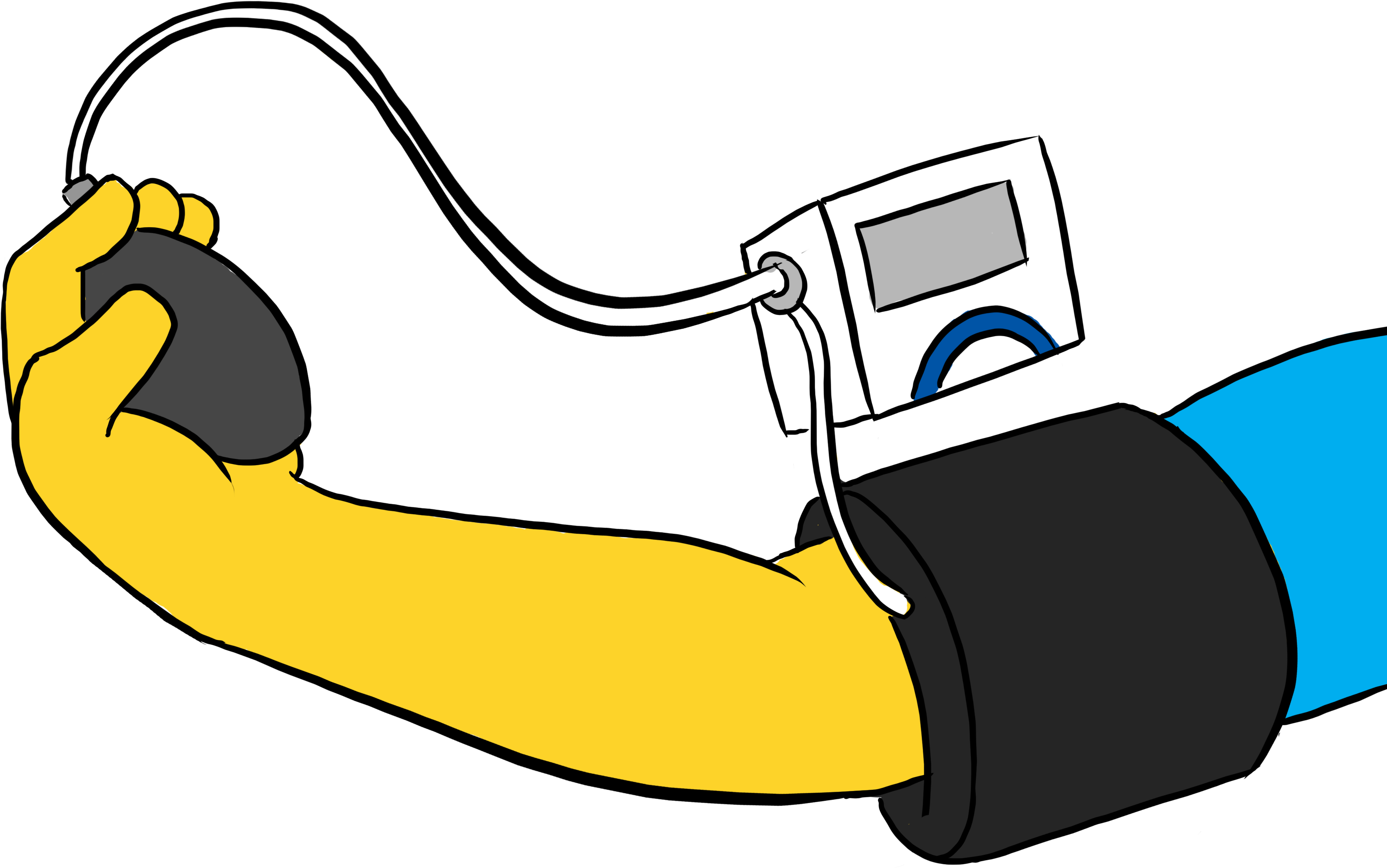 A Cartoon Of A Banana With A Device Attached To It