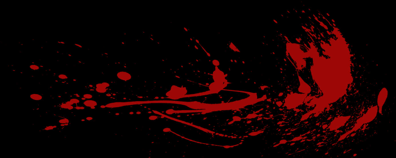 Red Paint Splatters On A Black Background
