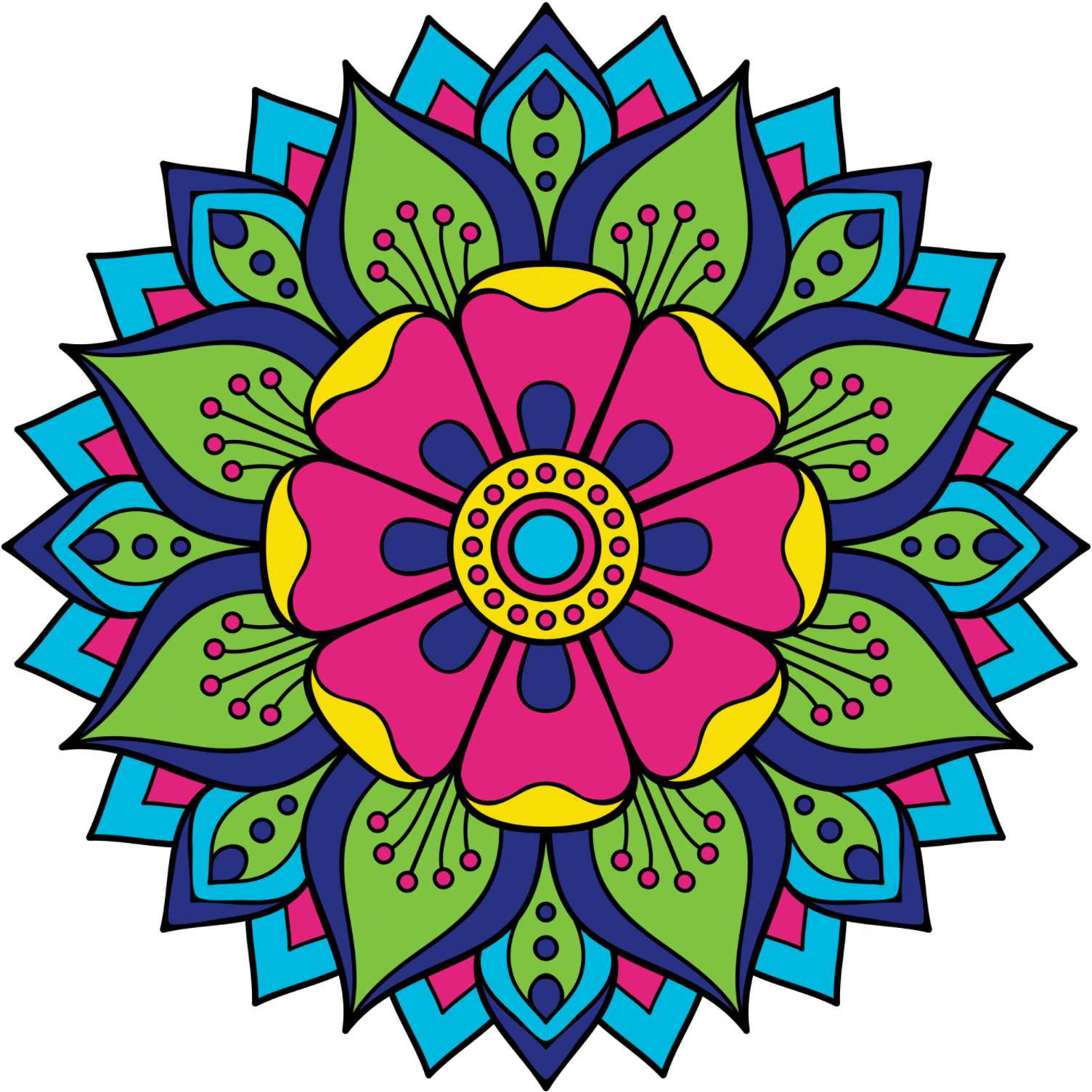 Blue And Red Mandala, Hd Png Download