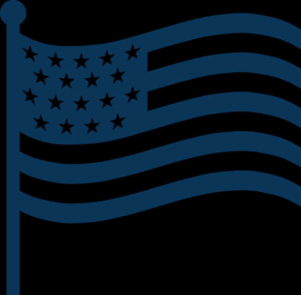 A Blue Flag With Stars On It