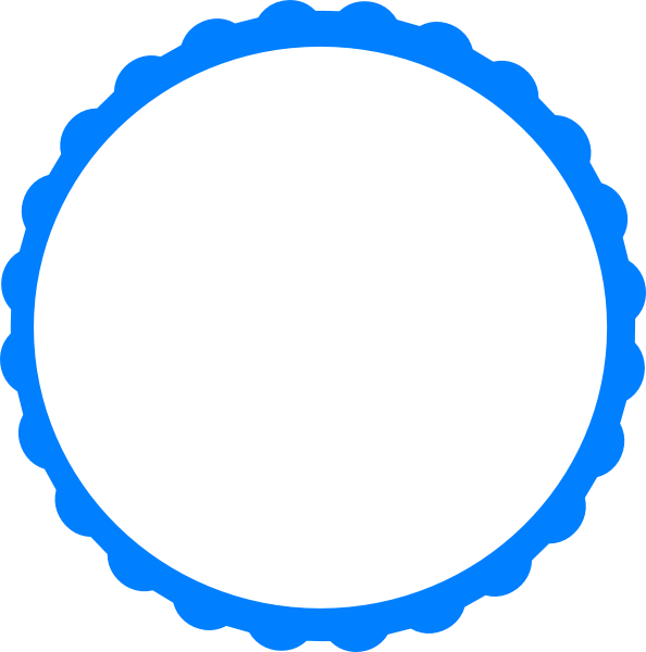 A White Circle With Blue Border