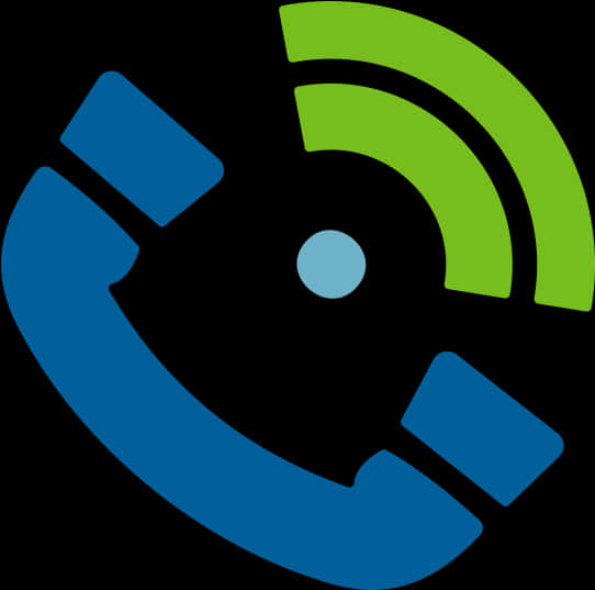 A Blue And Green Phone Logo