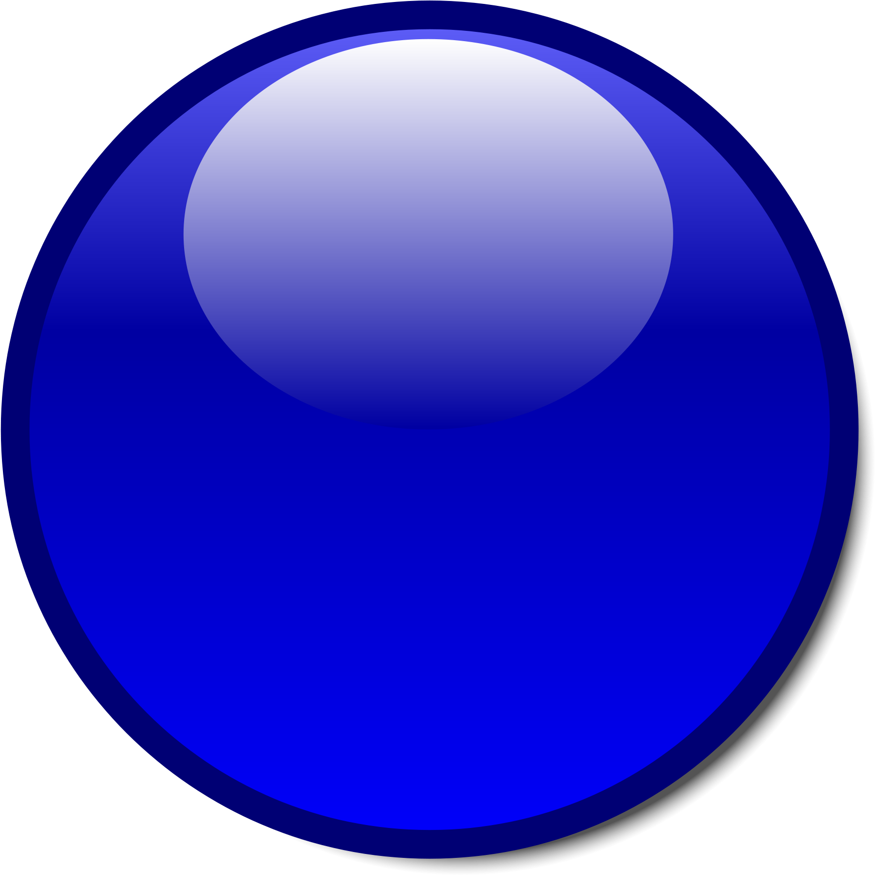 Blue Circle With Dark Outline