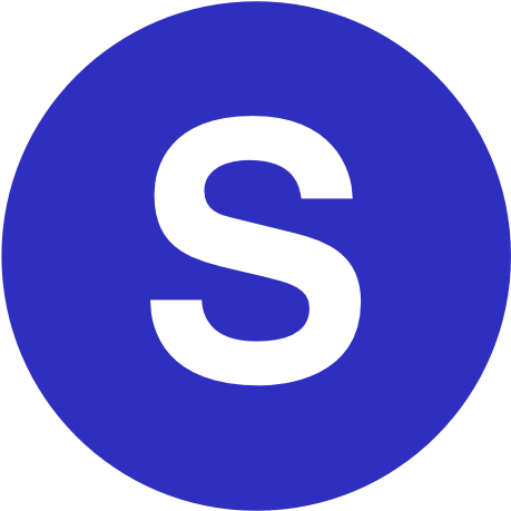 Blue Circle Letter S