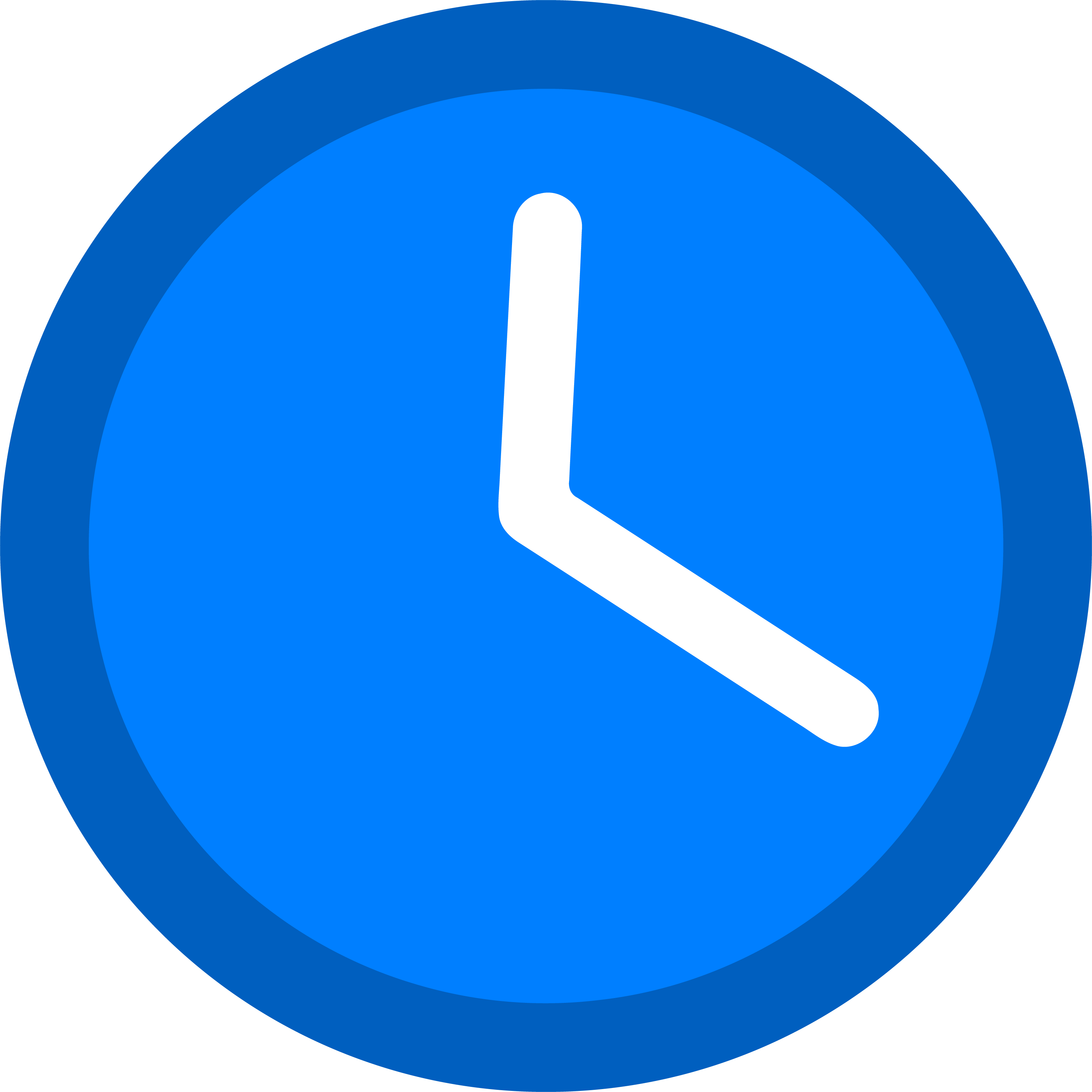 Blue Circle Clock