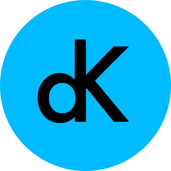 A Blue Circle With Black Letters