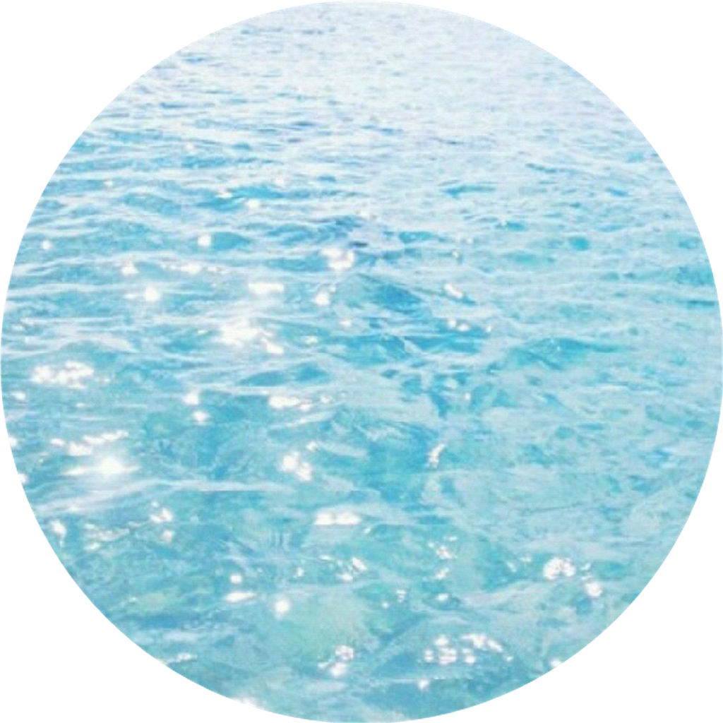 Blue Circle With Bright Ocean Water