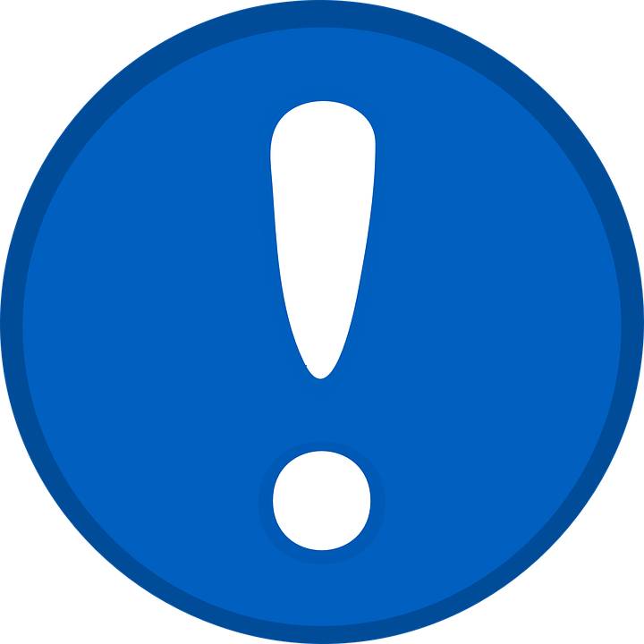 Blue Circle With Exclamation Mark