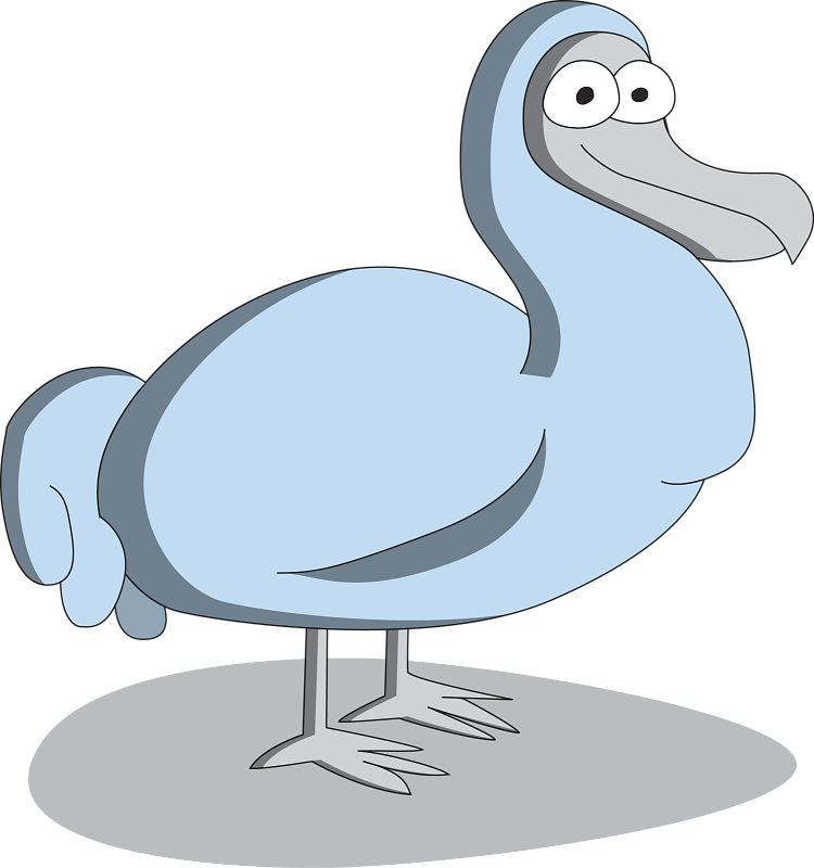 Blue Dodo Drawing