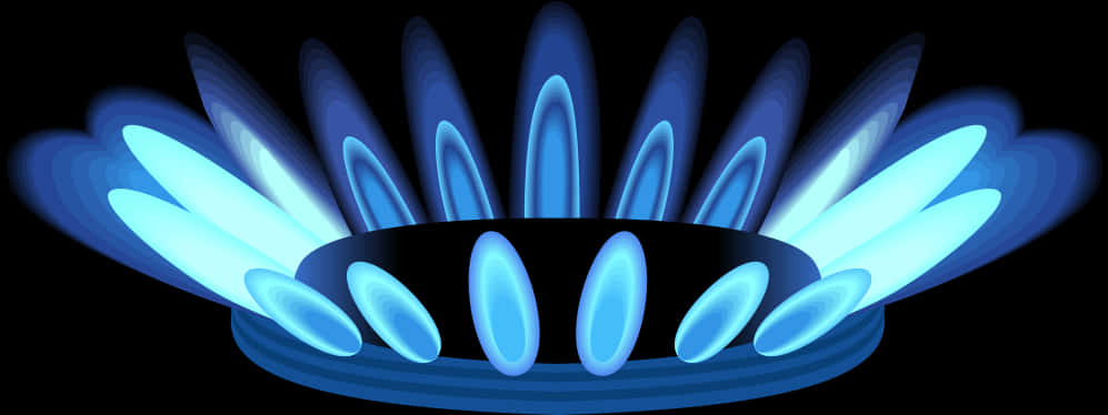 Blue Flames From Gas Stove
