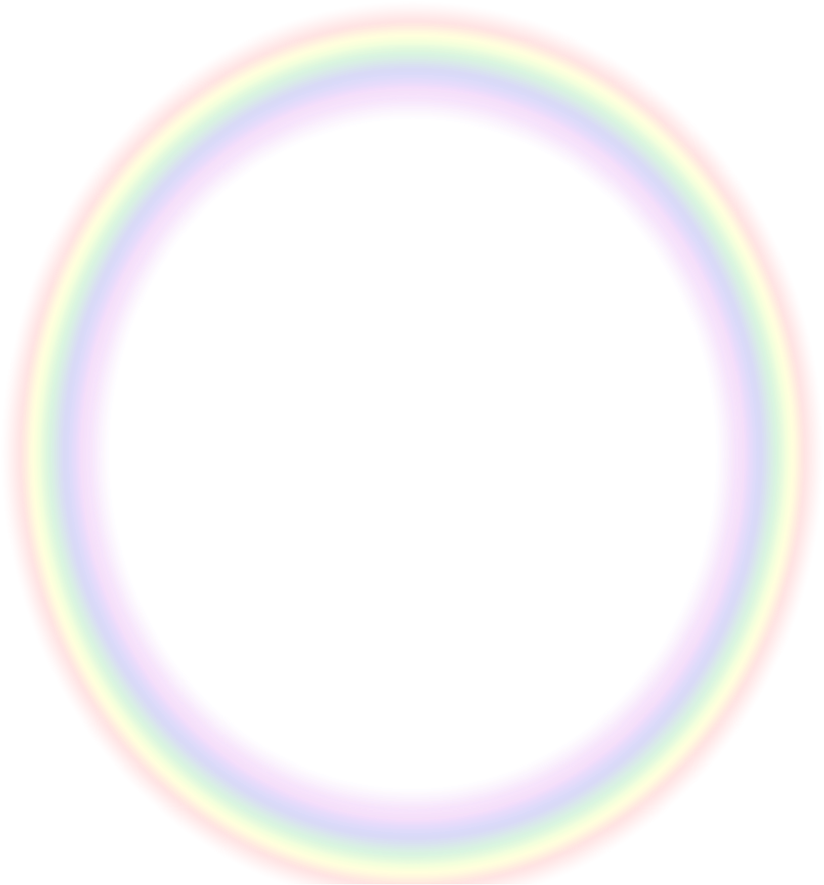 A Black Circle With A Rainbow In The Middle