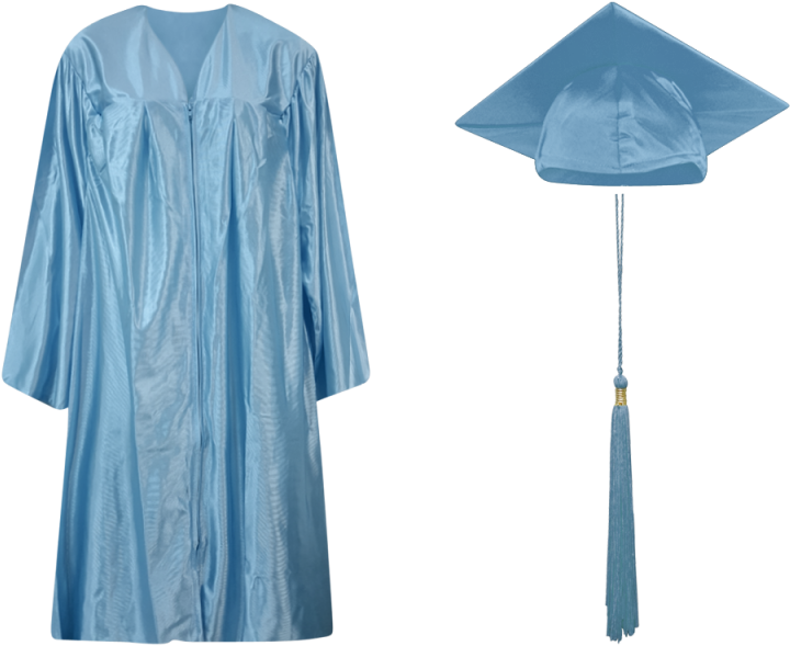 Download A Blue Graduation Gown And Cap [100% Free] - FastPNG