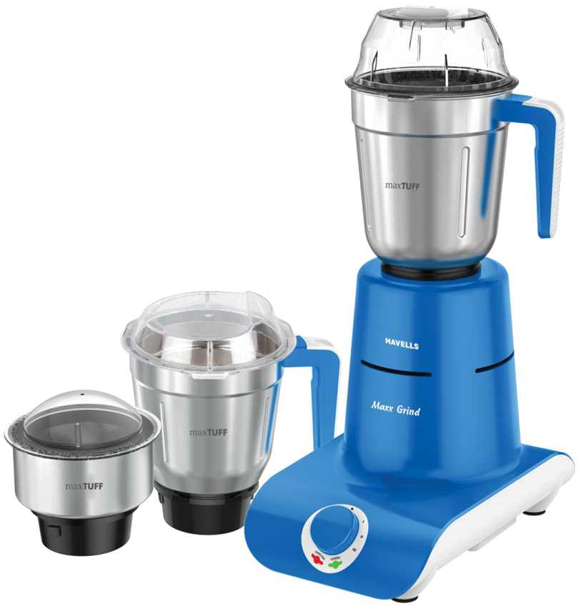 A Blue Blender With A Blue Container And A Blue Bowl