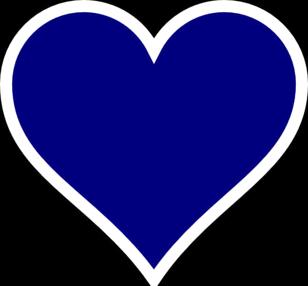 A Blue Heart With White Border