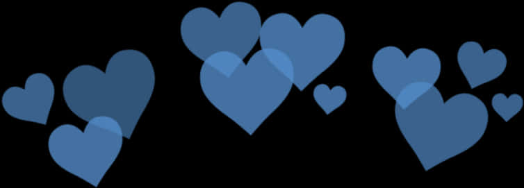 #blue #heart #hearts #crown - Black Heart Crown Png