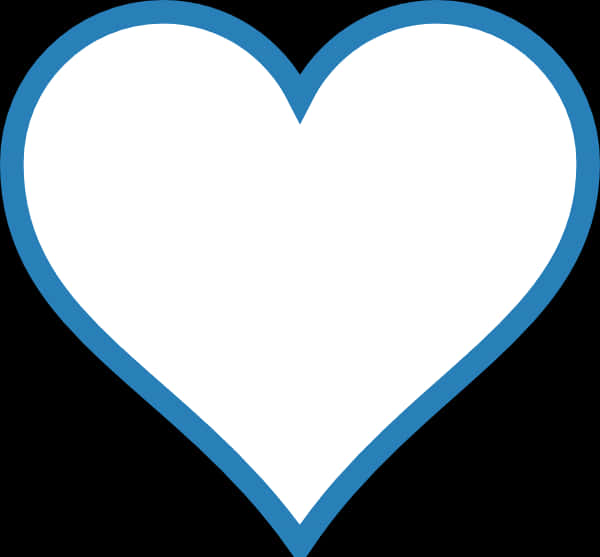 A White Heart With Blue Border