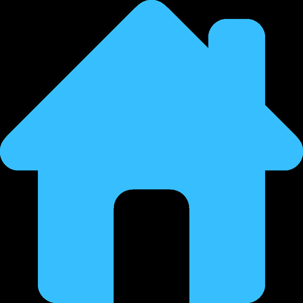 A Blue House With A Black Background