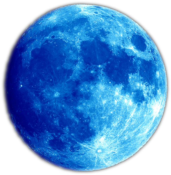 A Blue Moon With White Spots