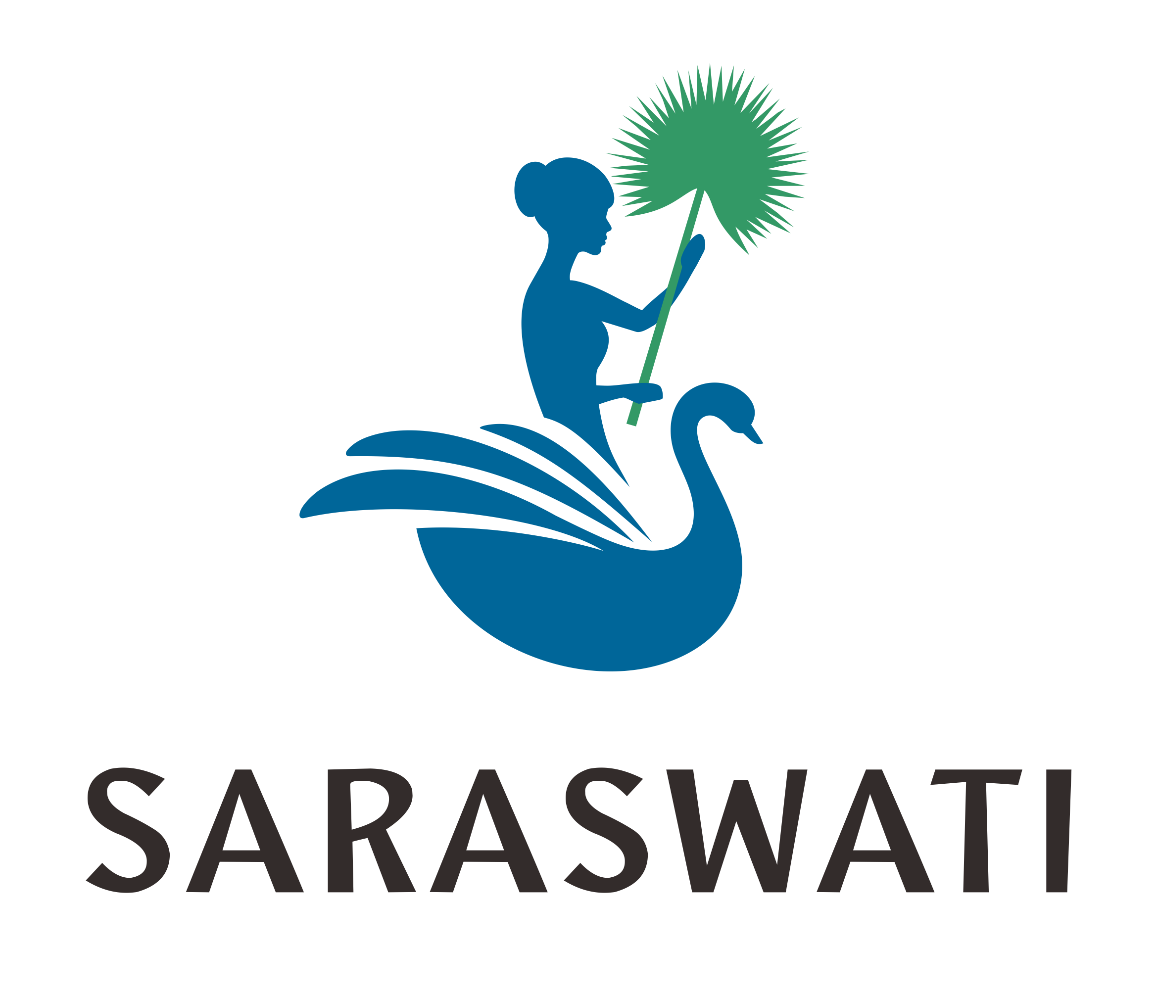 A Logo Of A Woman Holding A Green Plant