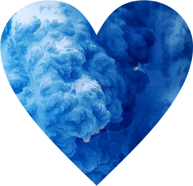 A Heart Shaped Blue Smoke