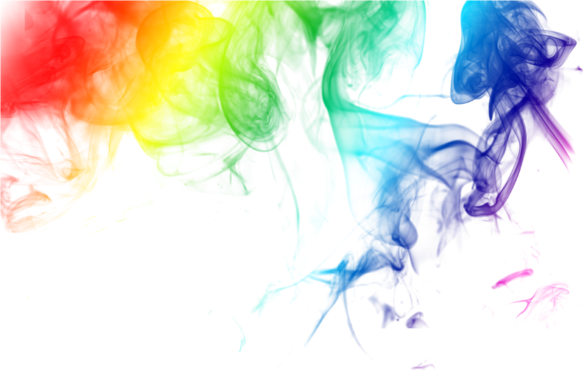 A Rainbow Colored Smoke On A Black Background