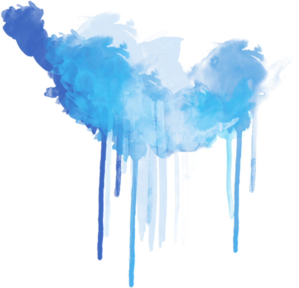 A Blue And White Cloud With Drips