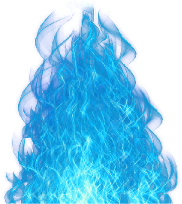 A Blue Flame On A Black Background