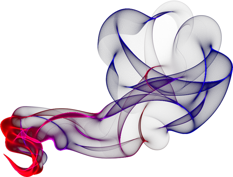 A Blue And Red Smoke