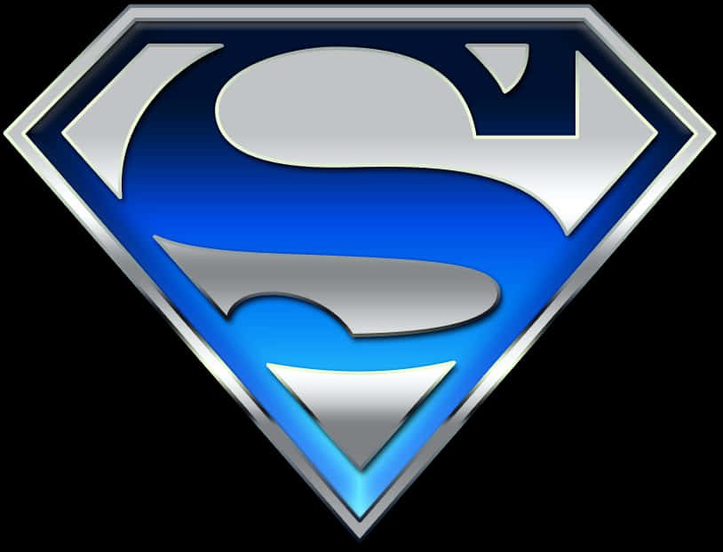 A Blue And Silver Logo