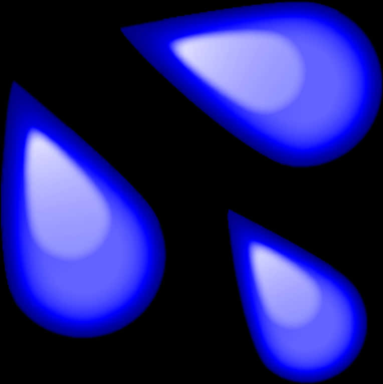 Splashing Sweat Blue Emoji