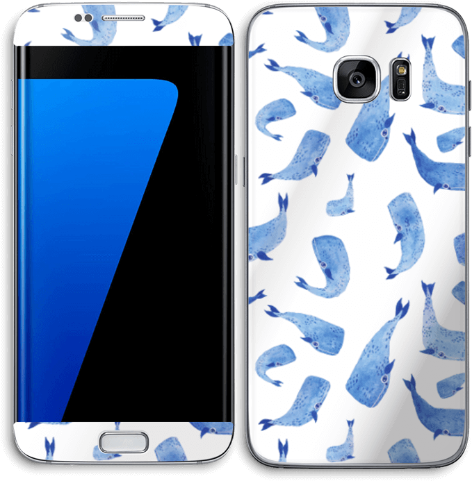 A Cell Phone With A Pattern Of Whales