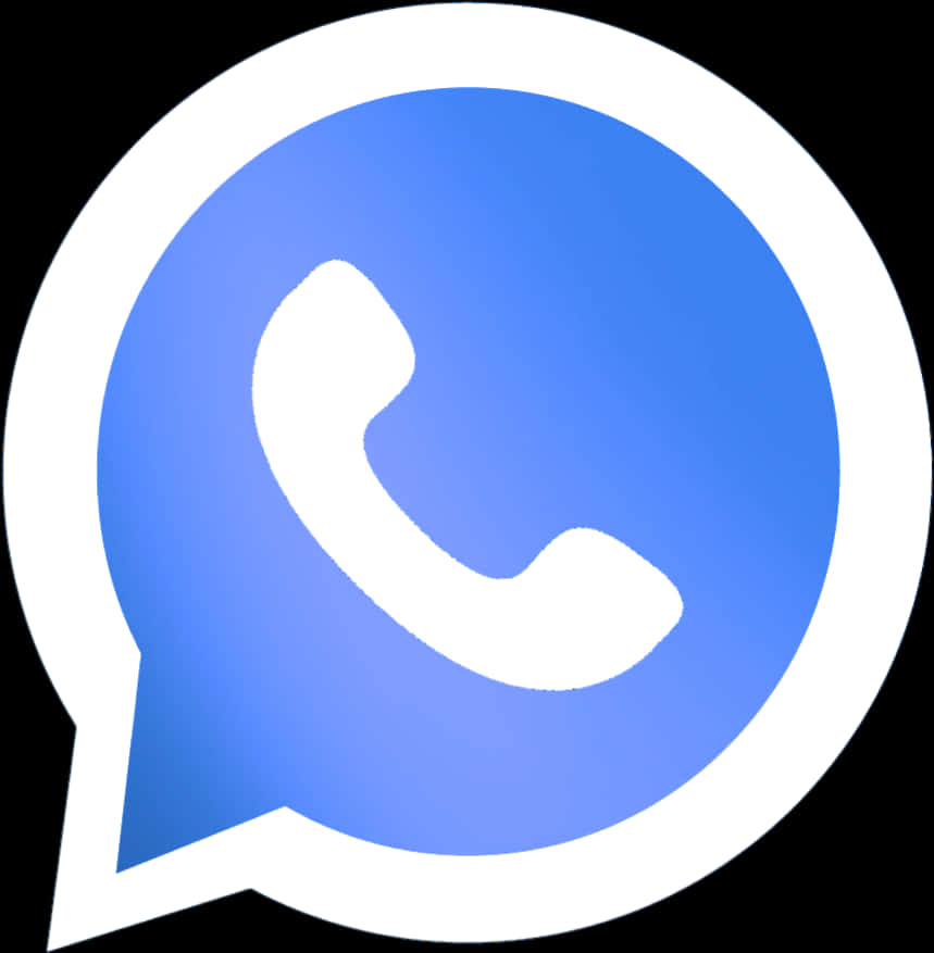 A Blue And White Phone Logo
