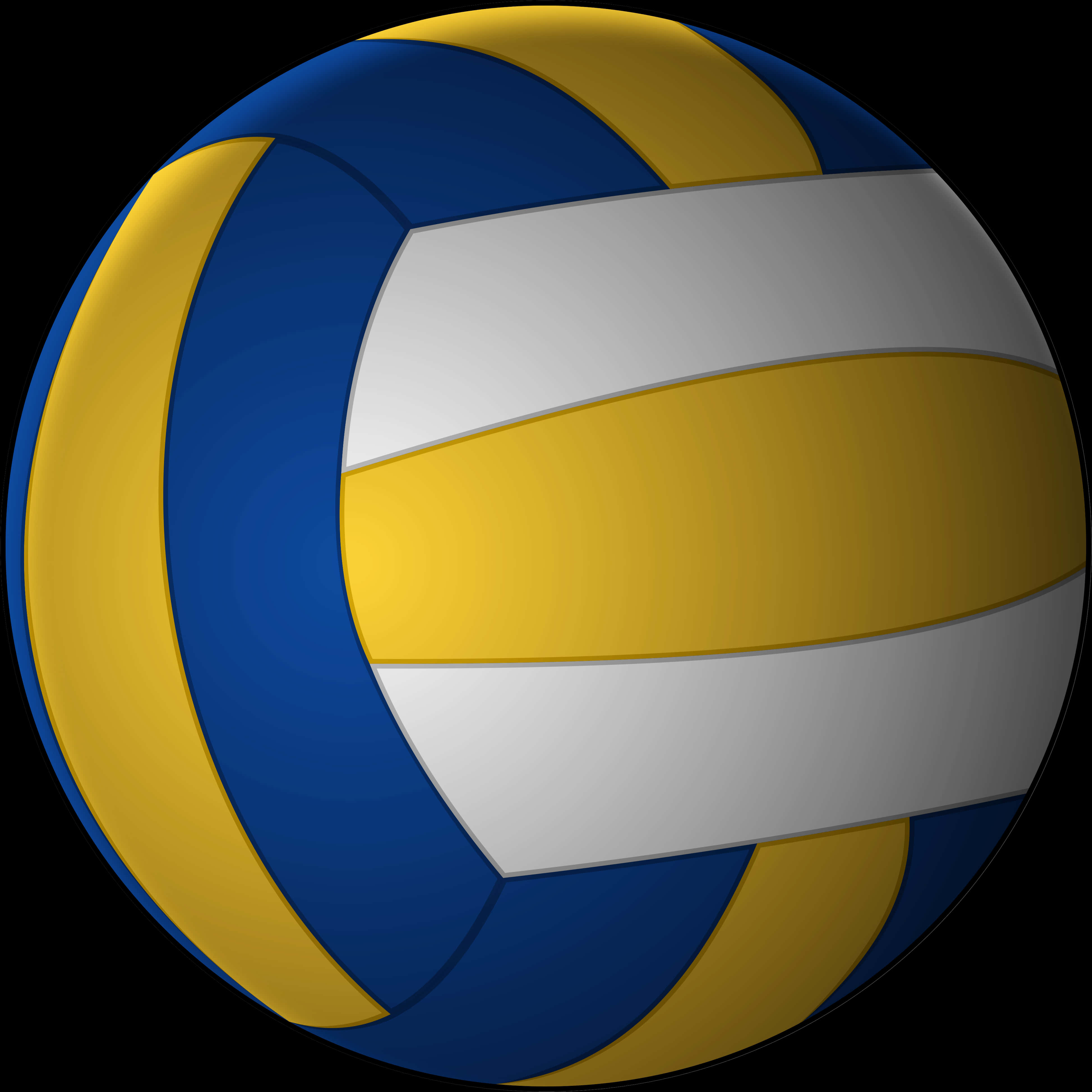 Blue, Yellow, And White Volleyball