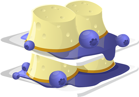 A Stack Of Blueberry Jelly Desserts