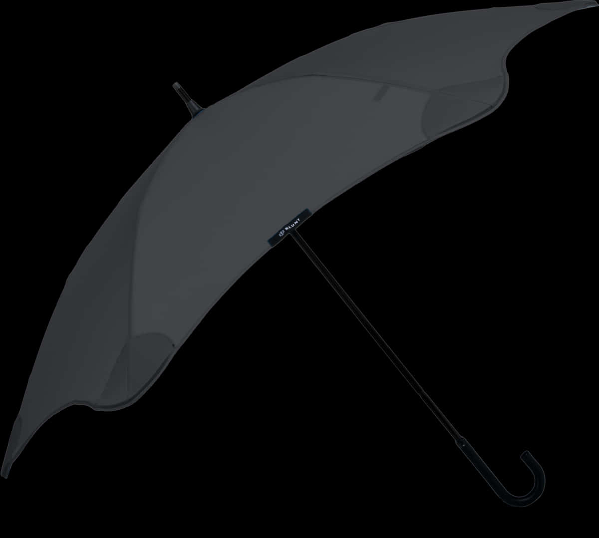 A Black Umbrella With A Black Background