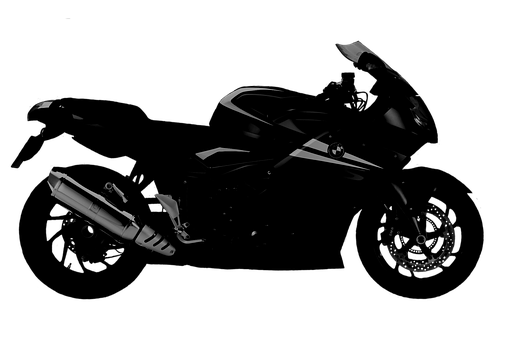 A Black And White Photo Of A Motorcycle