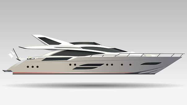 A White And Black Yacht