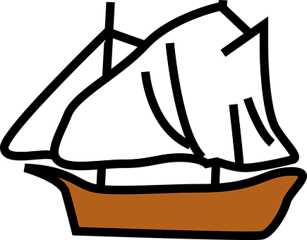 A White And Brown Ship