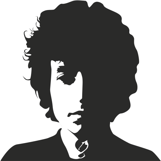 A Silhouette Of A Person With Curly Hair