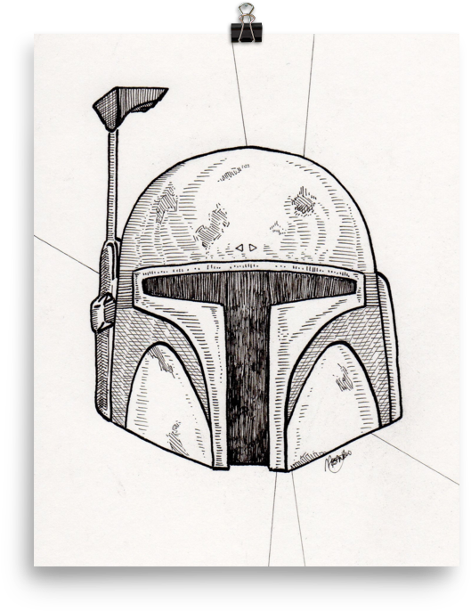 A Drawing Of A Helmet