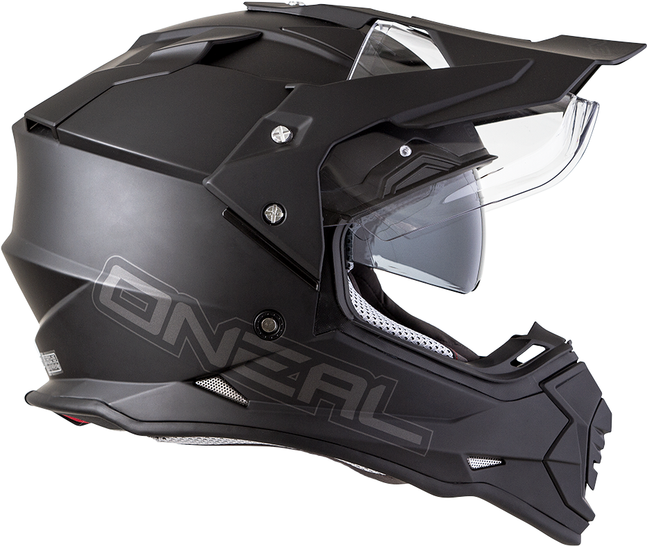A Black Motorcycle Helmet With Clear Visor