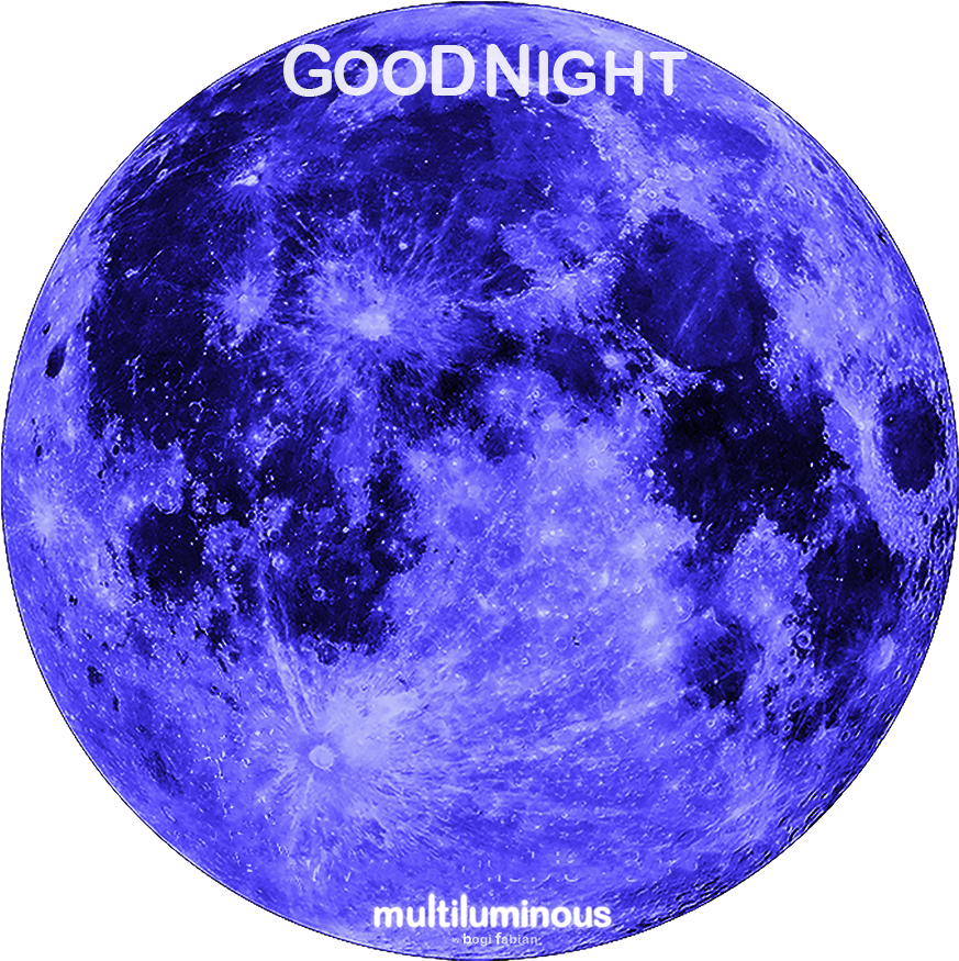 A Blue Moon With White Text