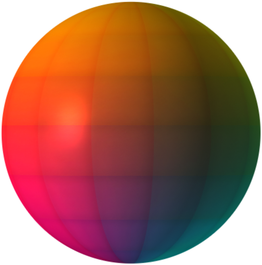A Colorful Sphere With Black Background