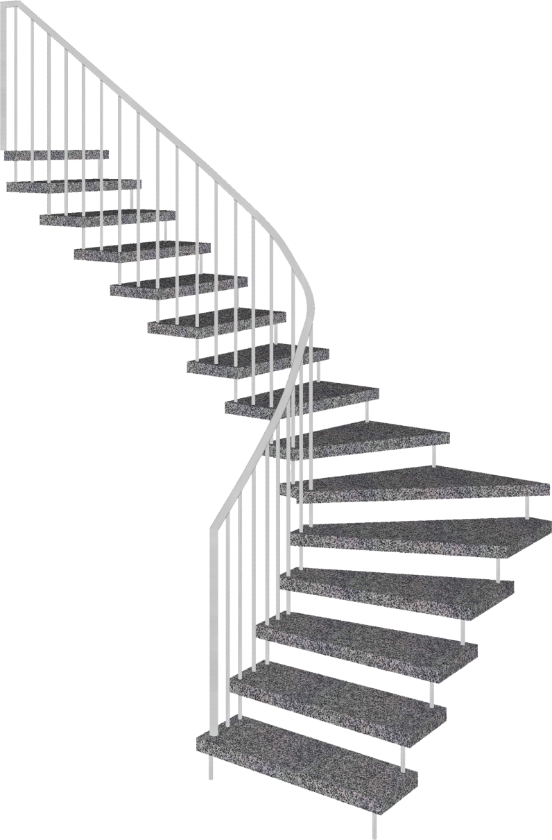 A Spiral Staircase With A Handrail