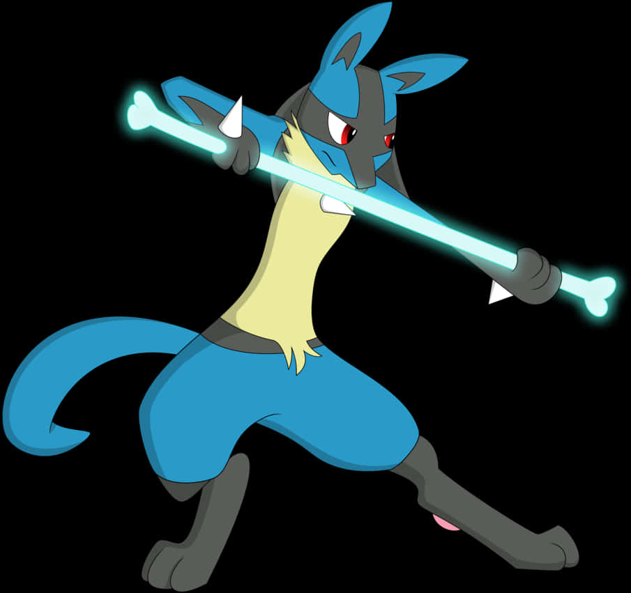 Cartoon Of A Fox Holding A Glowing Sword