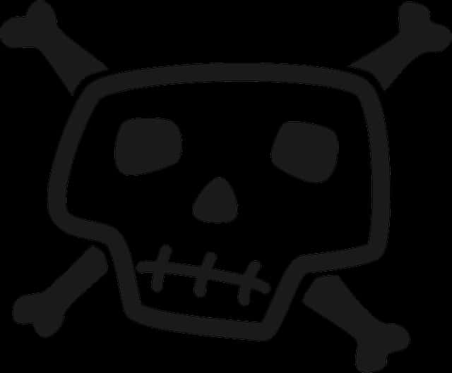 A Black Skull With Crossed Bones